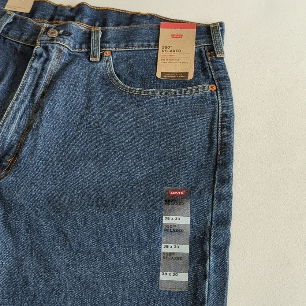 Levi's 550 Relaxed Fit Blue Jeans 38 X 30 New With Tags!!!